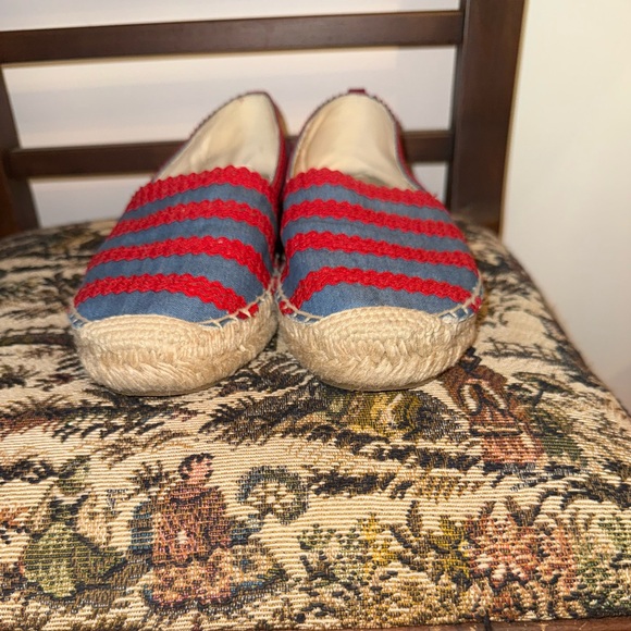 BODEN Violette Espadrilles in Chambray and Red Pop Ric Rac, sz 36 EU - Picture 8 of 16